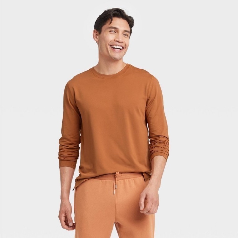 Men's Long Sleeve Performance T-Shirt - All in
Motion™ Brown XXL nwt